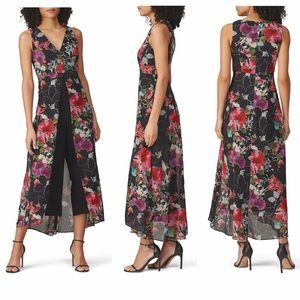 Floral Jumpsuit with Skirt Overlay - NWOT - Adrianna Papell - size 10